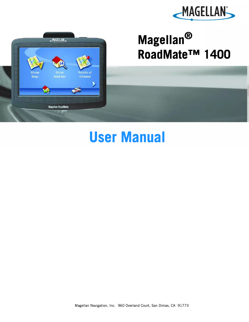 Page n°1 - Manuel utilisateur Magellan RoadMate 1440
