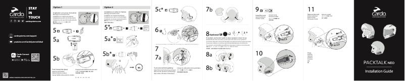 Page 1 de la notice Guide d'installation Cardo Packtalk Neo