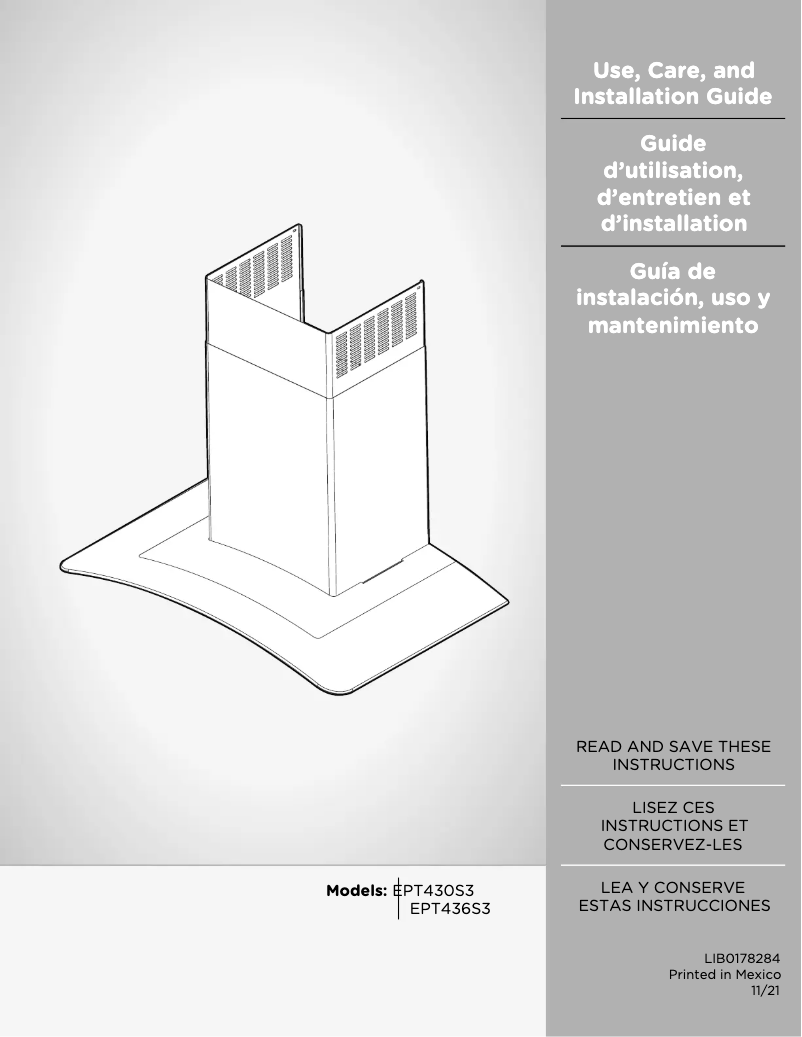 Page 1 de la notice Manuel utilisateur Elica Como PRF0136445