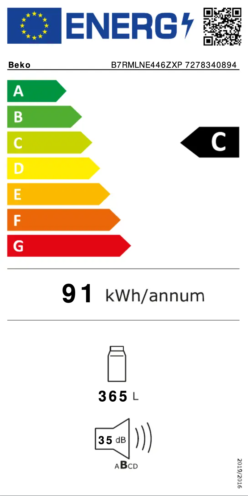 Image de la première page du manuel de l'appareil B7RMLNE446ZXP
