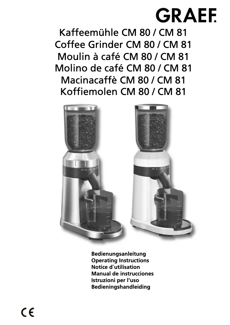 Page n°1 - Manuel utilisateur Graef CM 81