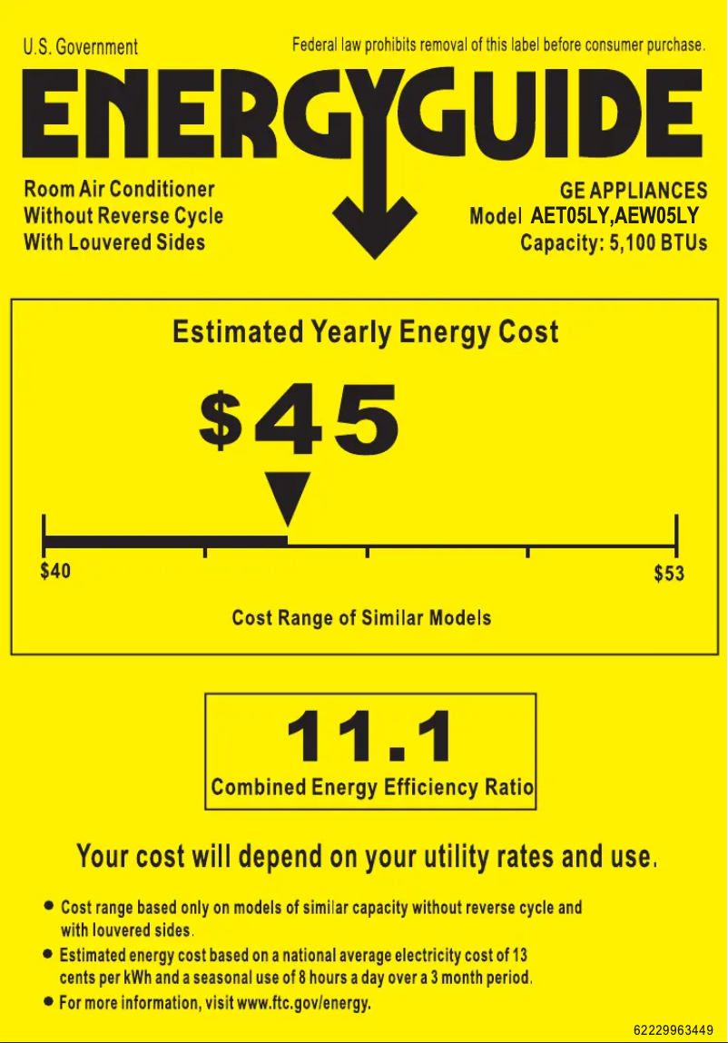 Image de la première page du manuel de l'appareil AET05LY