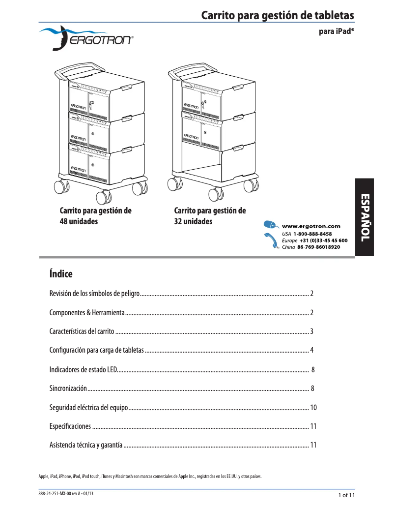 Page n°1 - Manuel utilisateur Ergotron 24-379-085