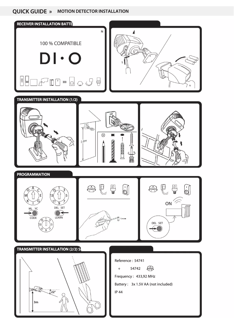 Page 1 de la notice Manuel utilisateur Chacon 54742