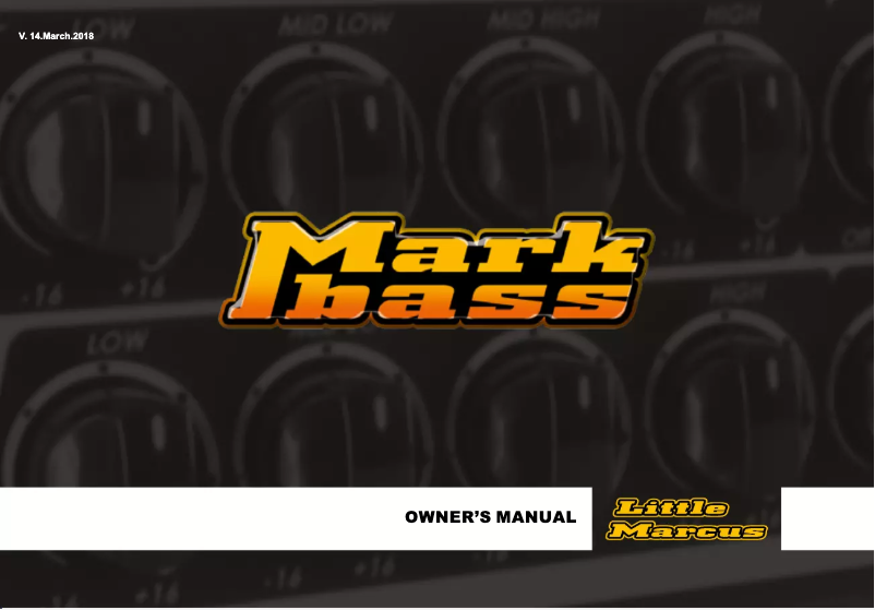 Page 1 de la notice Manuel utilisateur Markbass Marcus Miller CMD 101 Micro 60