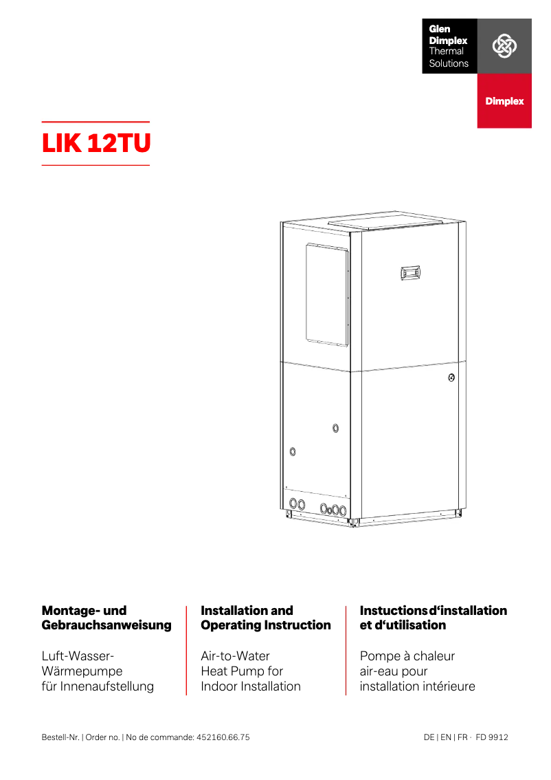 Page n°1 - Manuel utilisateur Dimplex LIK 12TU