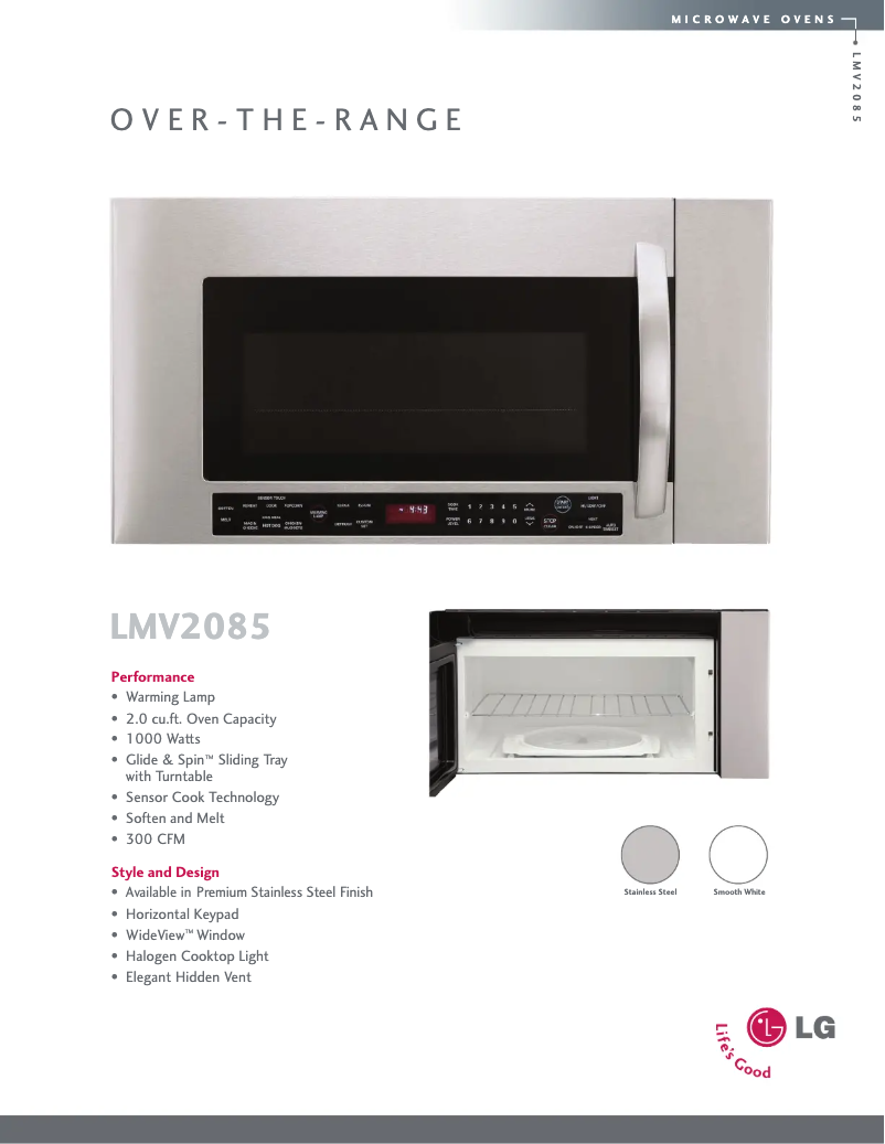 Image de la première page du manuel de l'appareil LMV2085SW