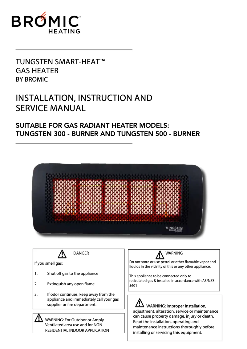 Page 1 de la notice Manuel utilisateur Bromic Tungsten 300