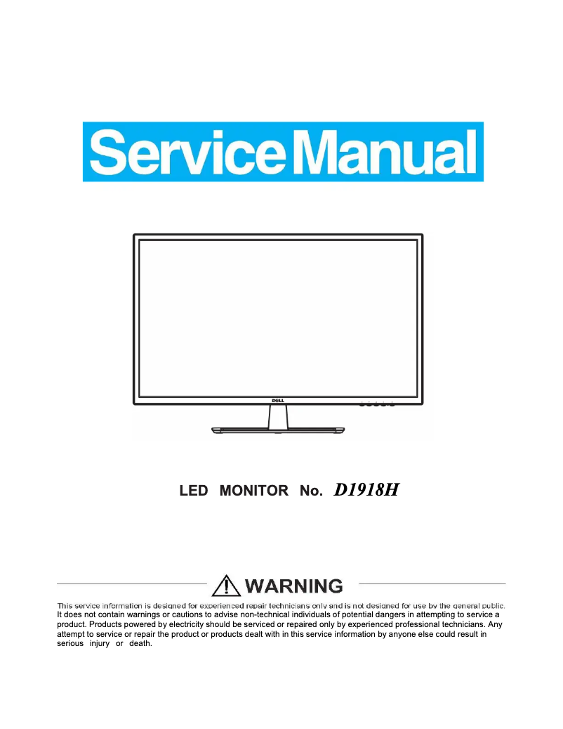 Page n°1 - Manuel utilisateur Dell D1918H