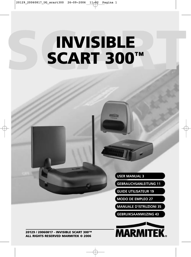 Página 1 del manual Manual de usuario Marmitek Insisible Scart 300