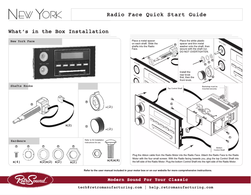 Page n°1 - Manuel utilisateur RetroSound New York M2