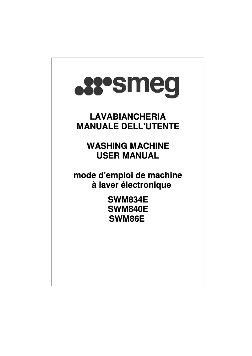 Page n°1 - Manuel utilisateur Smeg SWM840E
