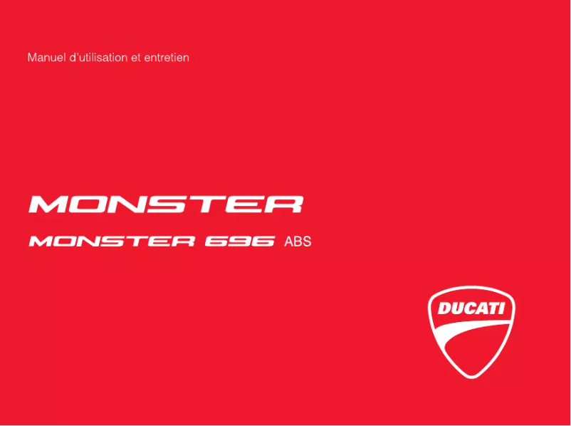 Page 1 de la notice Manuel utilisateur Ducati Monster 696 ABS (2012)