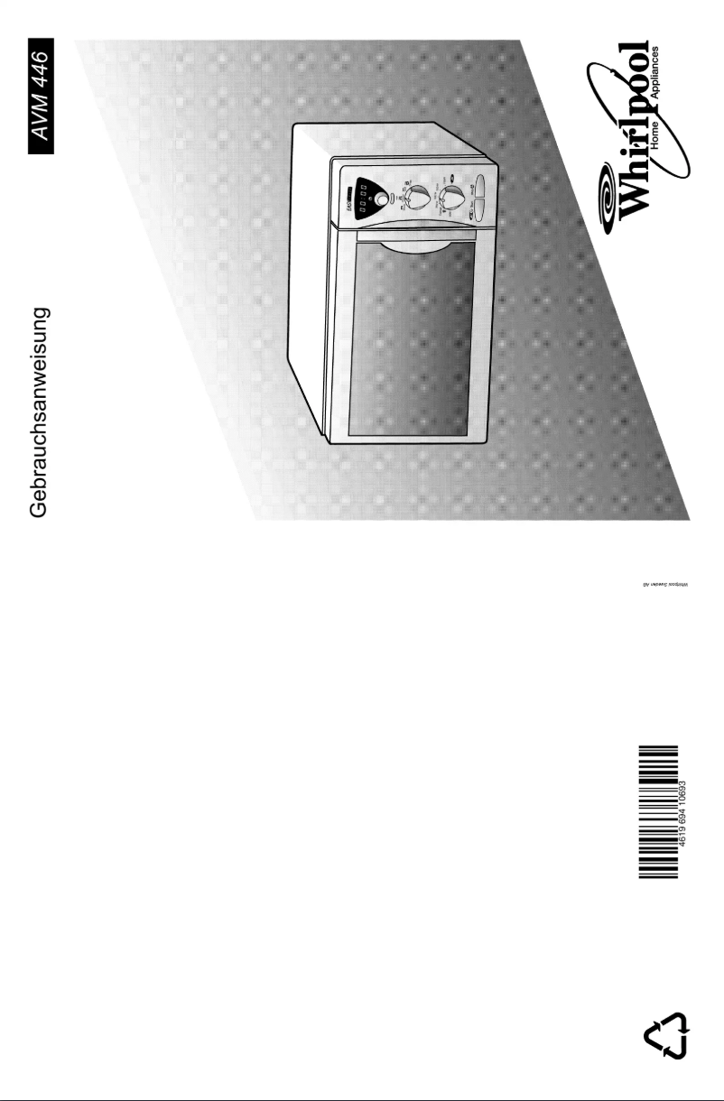Page n°1 - Manuel utilisateur Whirlpool AVM 446