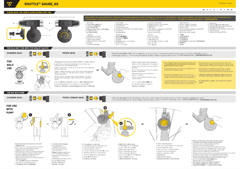 Image de la première page du manuel de l'appareil Shuttle Gauge G2
