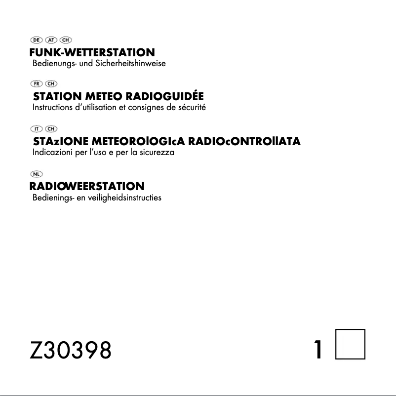 Página 1 del manual Manual de usuario Auriol Z30398