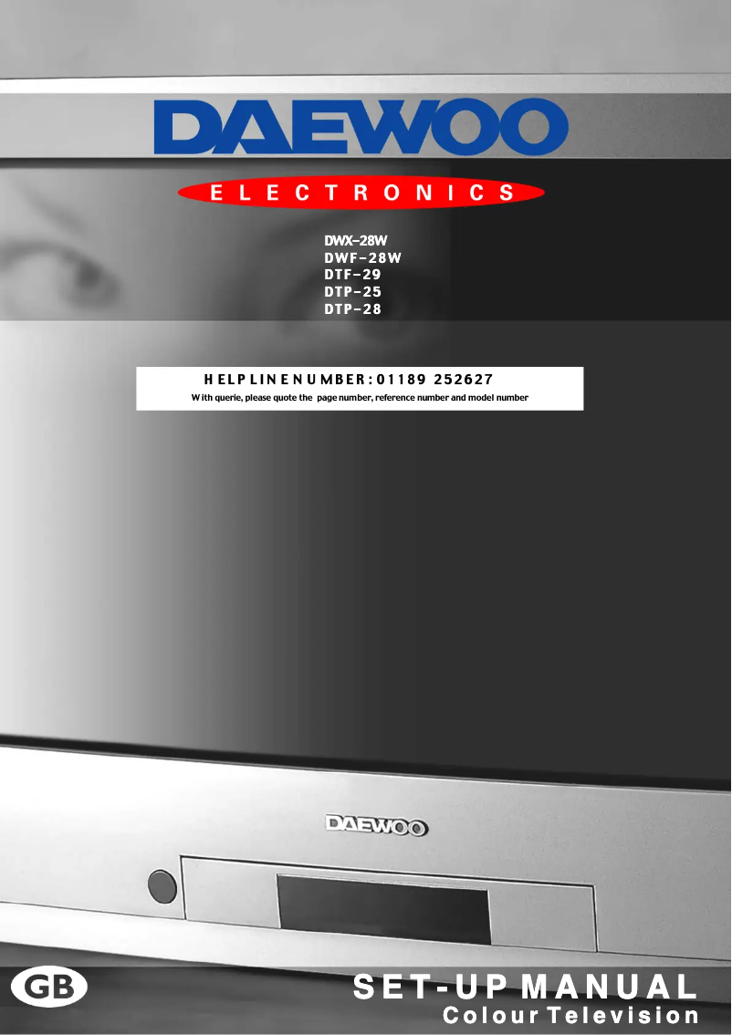 Page 1 de la notice Manuel utilisateur Daewoo DWX-28W