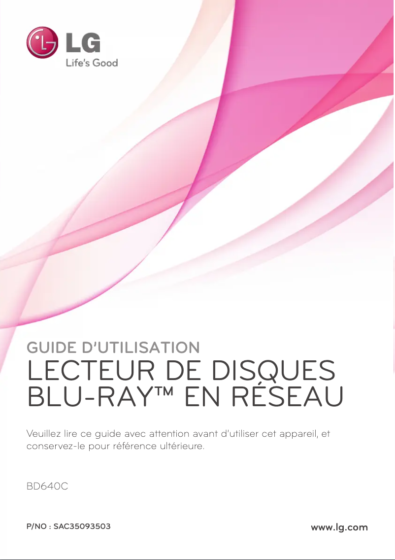 Image de la première page du manuel de l'appareil BD640C