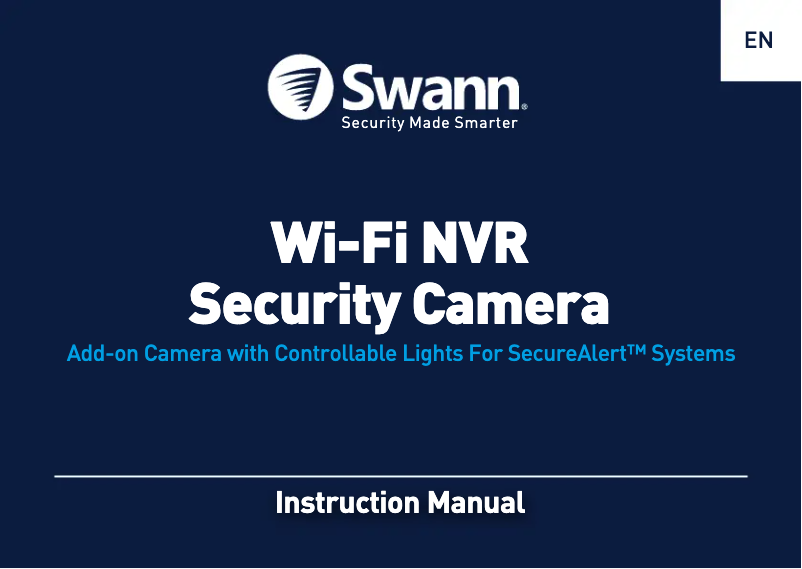Page 1 de la notice Manuel utilisateur Swann SWNVW-800CAM-EU