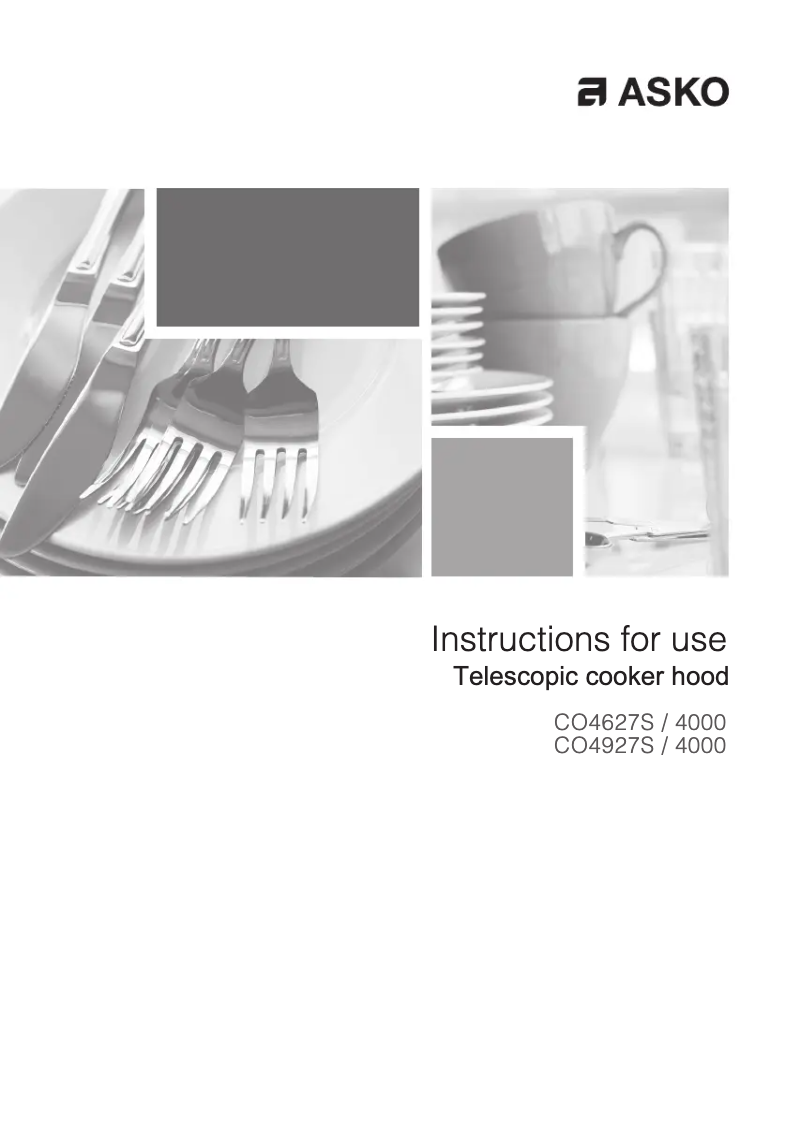 Page n°1 - Manuel utilisateur Asko CO4927S