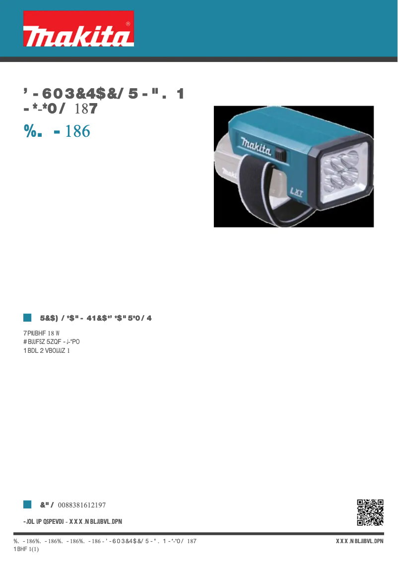 Image de la première page du manuel de l'appareil DML186