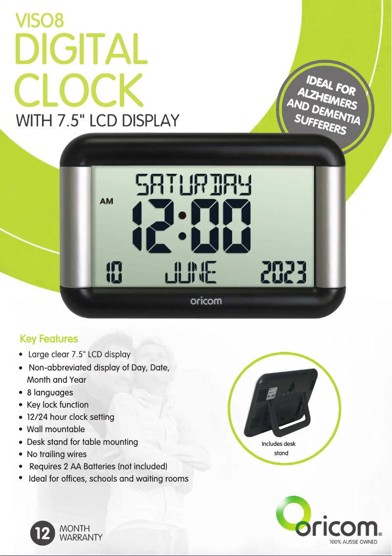 Page n°1 - Fiche technique Oricom VISO10