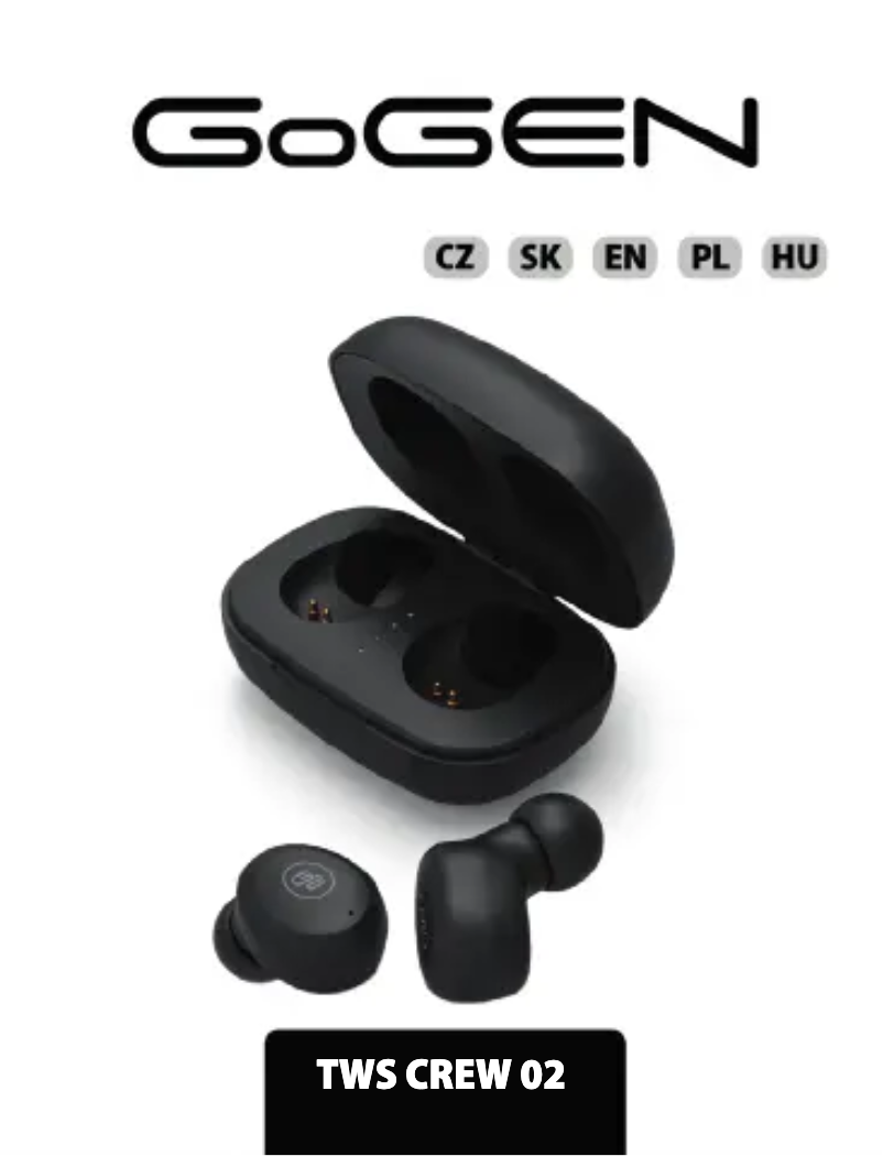 Page 1 de la notice Manuel utilisateur GoGen TWS  CREW evo 2
