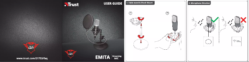 Page 1 de la notice Manuel utilisateur Trust Emita Studio