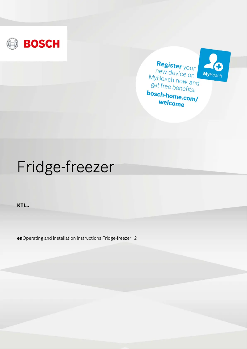 Image de la première page du manuel de l'appareil Serie 2 KTL15NW3AG