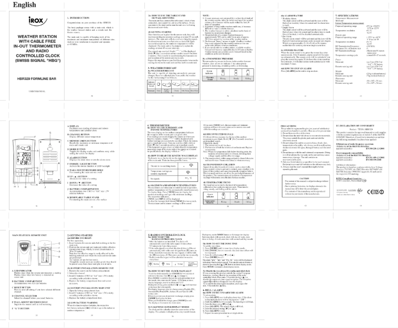 Page n°1 - Manuel utilisateur Irox HBR329
