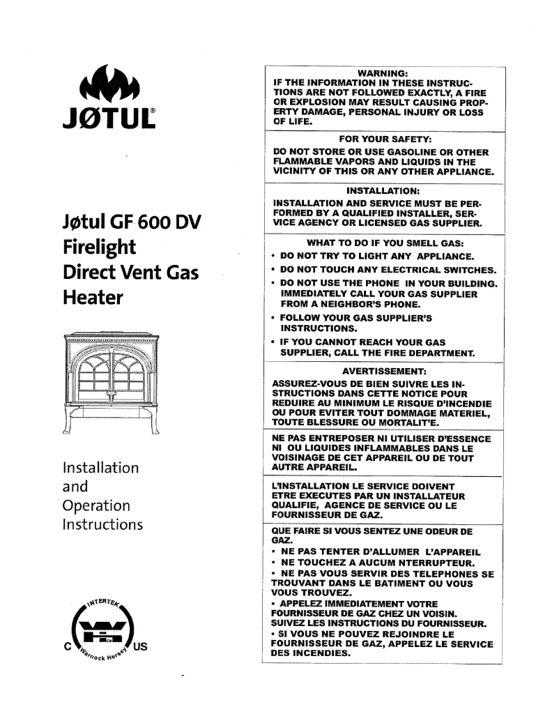 Image de la première page du manuel de l'appareil GF600 DV Firelight