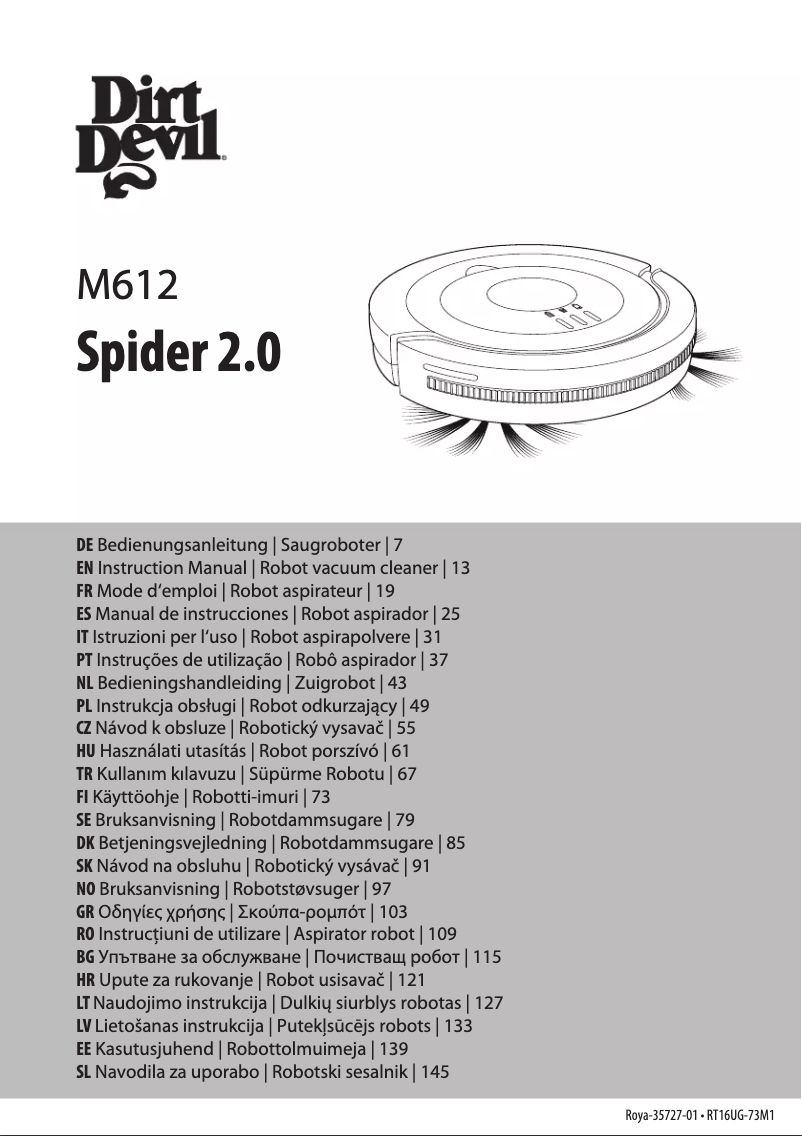 Image de la première page du manuel de l'appareil M612 Spider 2.0