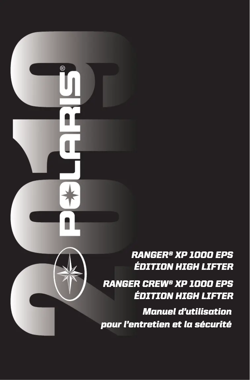 Page 1 of the manual User Manual Polaris RANGER XP 1000 EPS High Lifter (2019)