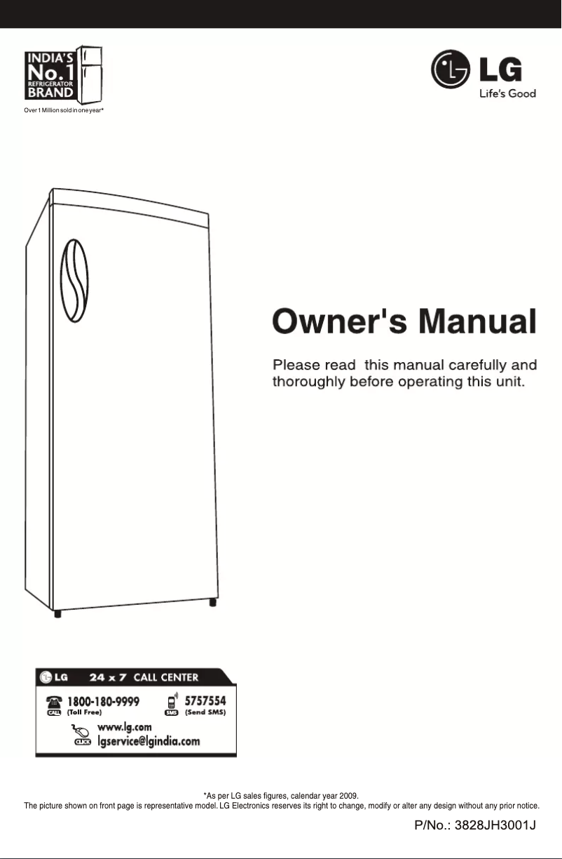 Page n°1 - Manuel utilisateur LG GL-181TA4