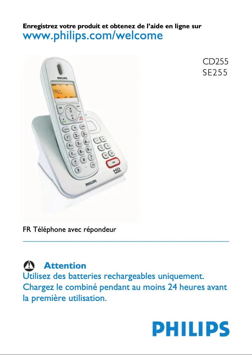 Página 1 del manual Manual de instrucciones Philips SE2553B