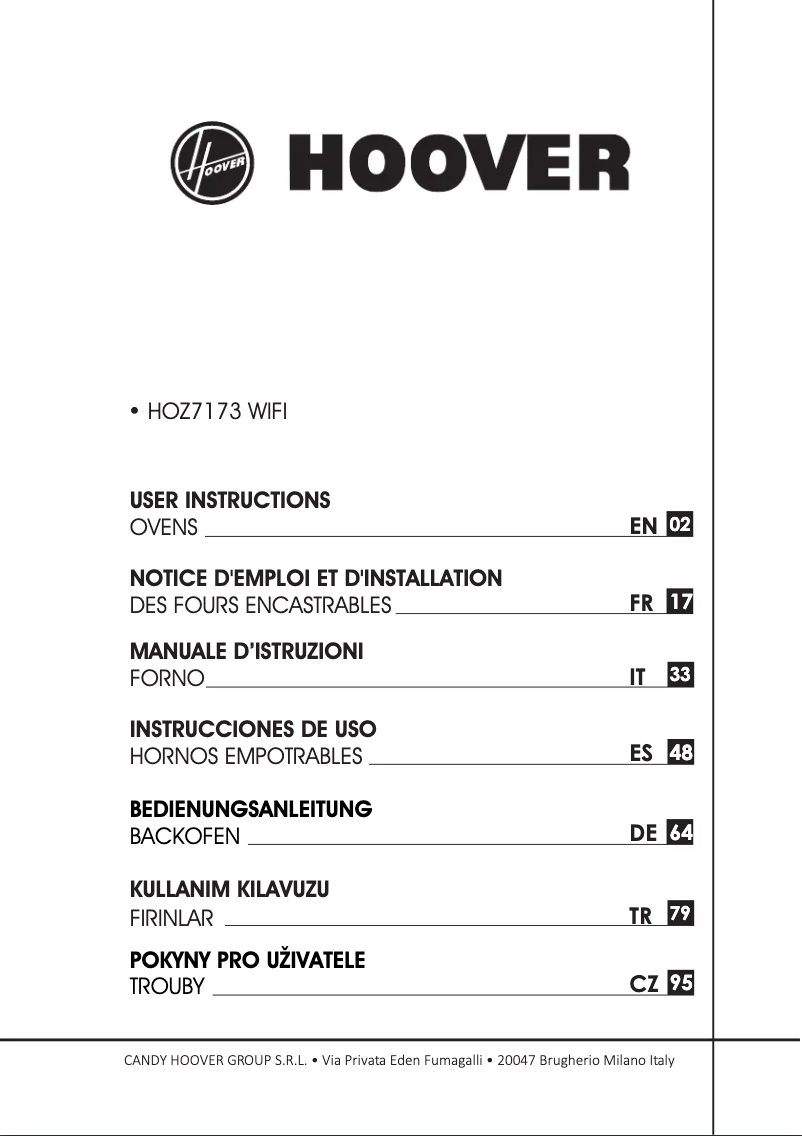 Page n°1 - Manuel utilisateur Hoover HOT7174BI WI