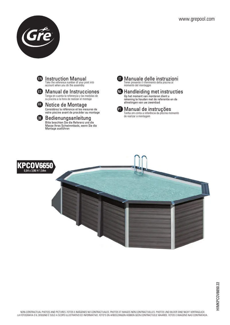 Page 1 de la notice Manuel utilisateur Gre KPCOV6650
