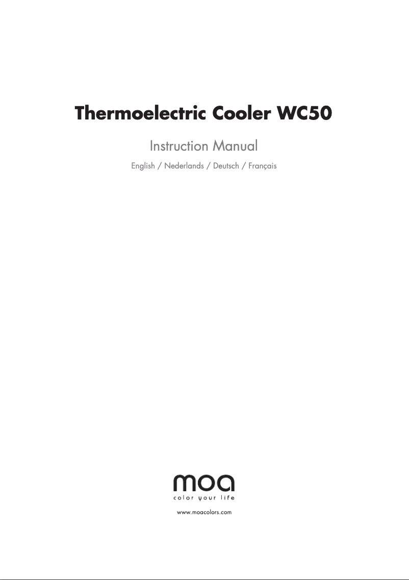 Página 1 del manual Manual de usuario Moa WC50