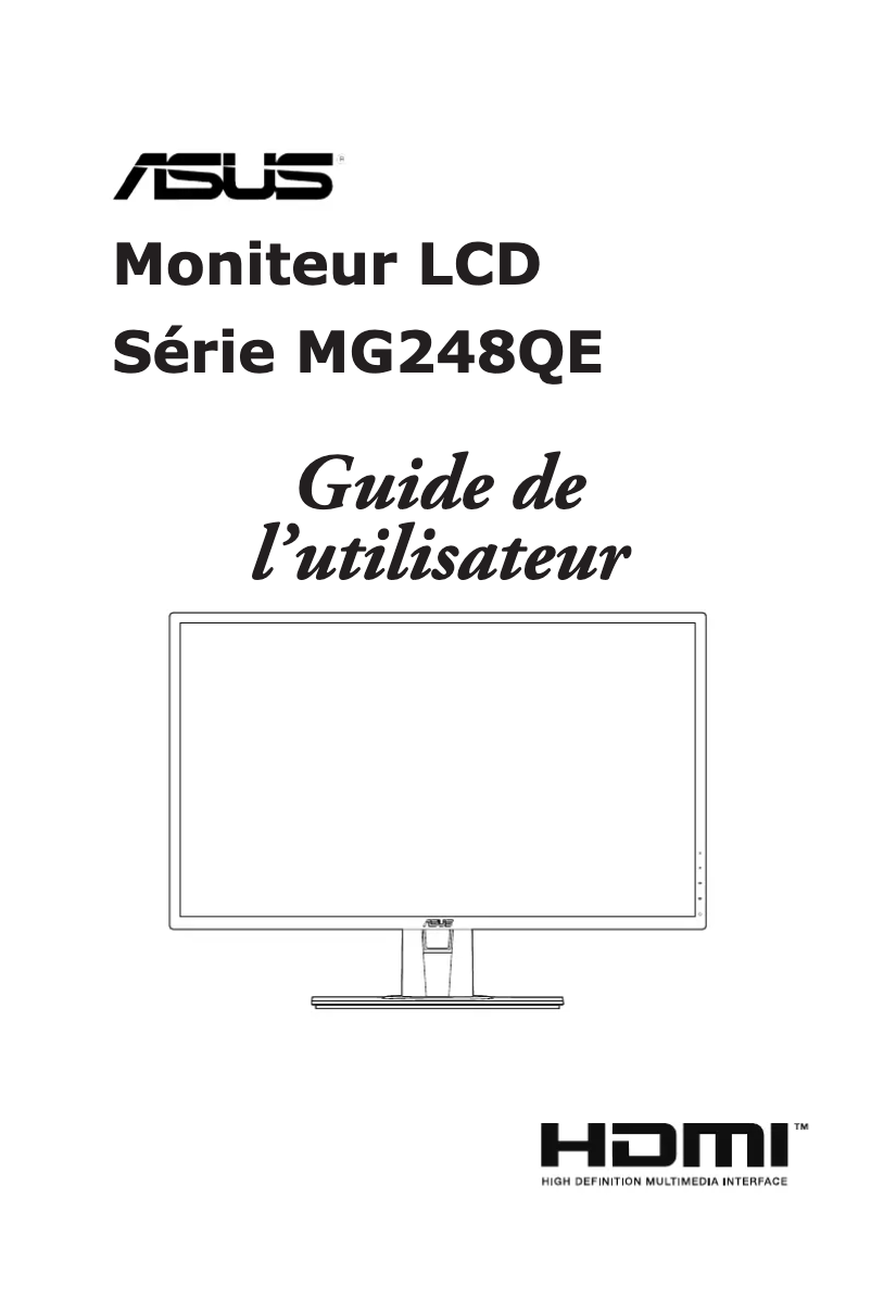 Image de la première page du manuel de l'appareil MG248QE