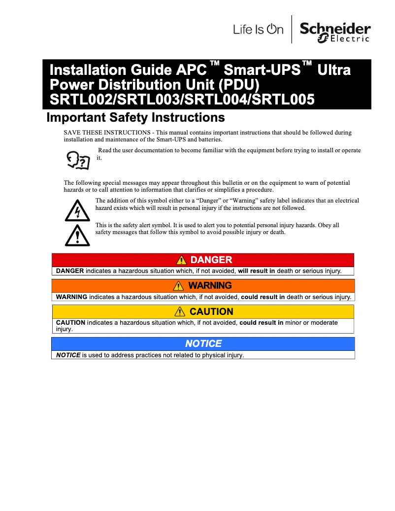 Page 1 de la notice Manuel utilisateur APC Smart-UPS SRTL005