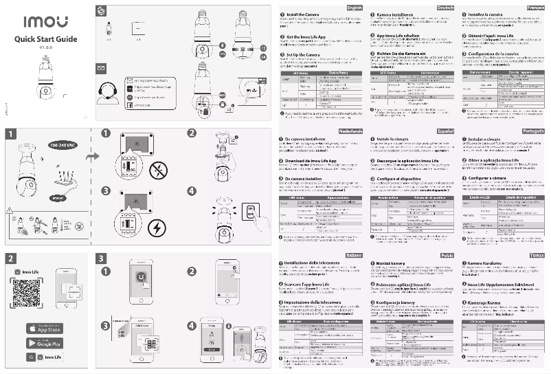Page n°1 - Manuel utilisateur Imou Bulb Cam