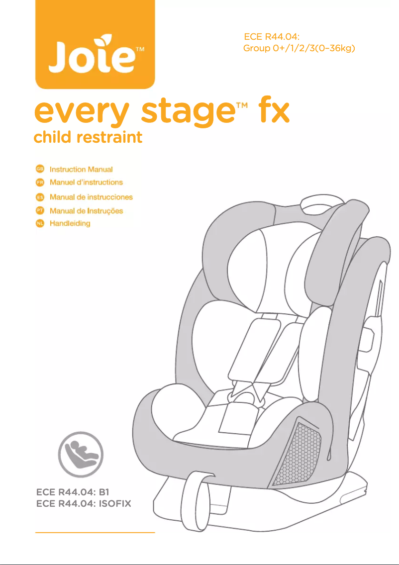 Page 1 de la notice Manuel utilisateur Joie Every Stage FX Signature