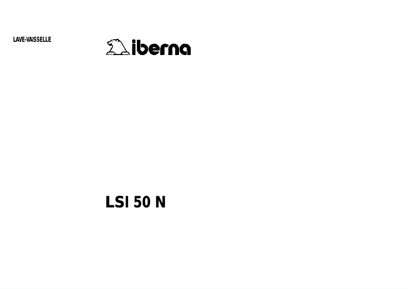 Page n°1 - Manuel utilisateur Iberna LSI 50 N
