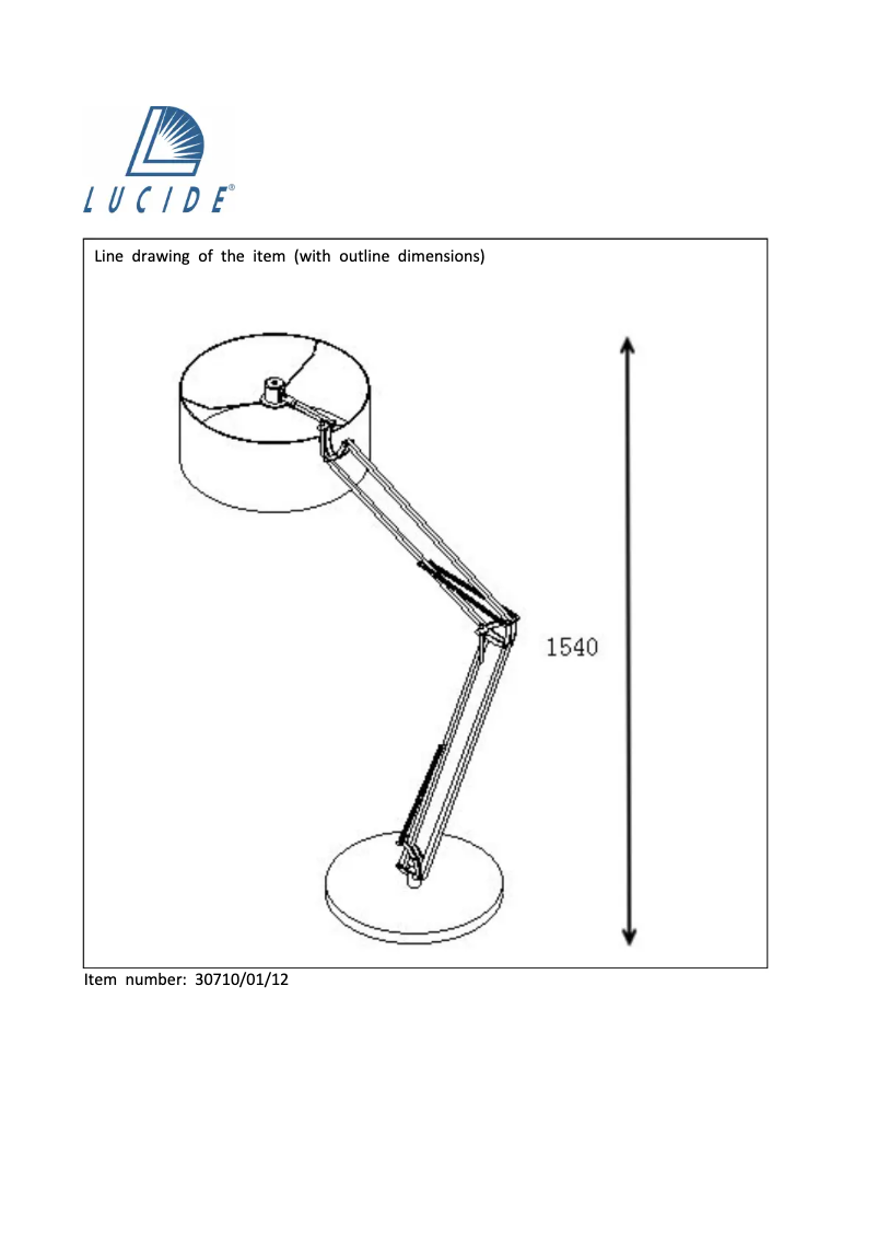 Page 1 de la notice Manuel utilisateur Lucide Max 30710/01/12
