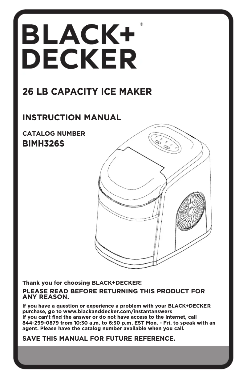 Page 1 de la notice Manuel utilisateur Black & Decker BIMH326S