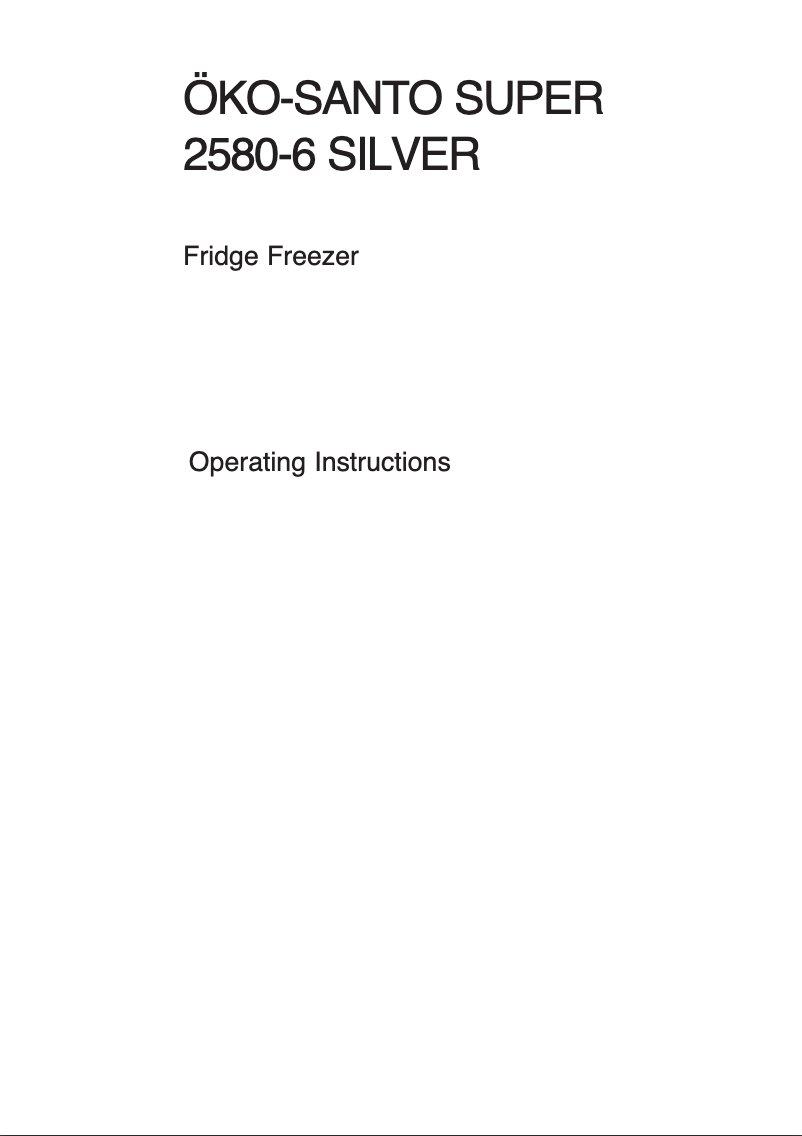 Page 1 de la notice Manuel utilisateur AEG Santo 2580-6KG