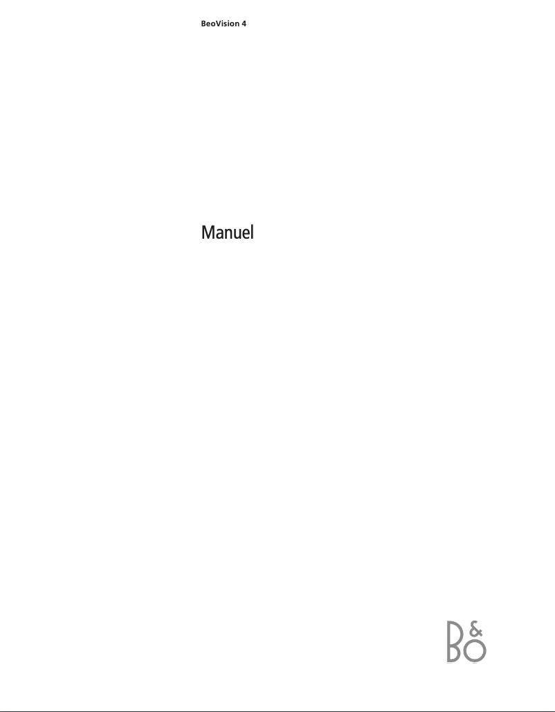 Page 1 de la notice Manuel utilisateur Bang & Olufsen Beovision 4-42
