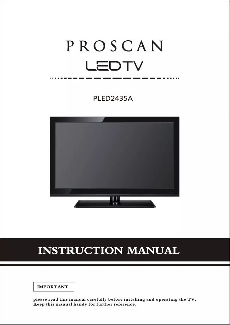 Page 1 de la notice Manuel utilisateur Proscan PLED2435A