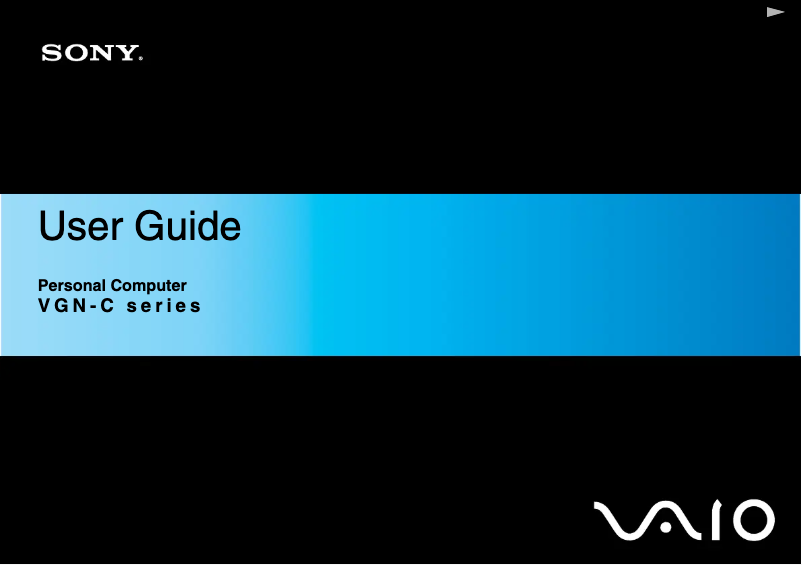 Imagen de la primera página del manual del dispositivo Vaio VGN-C1ZR