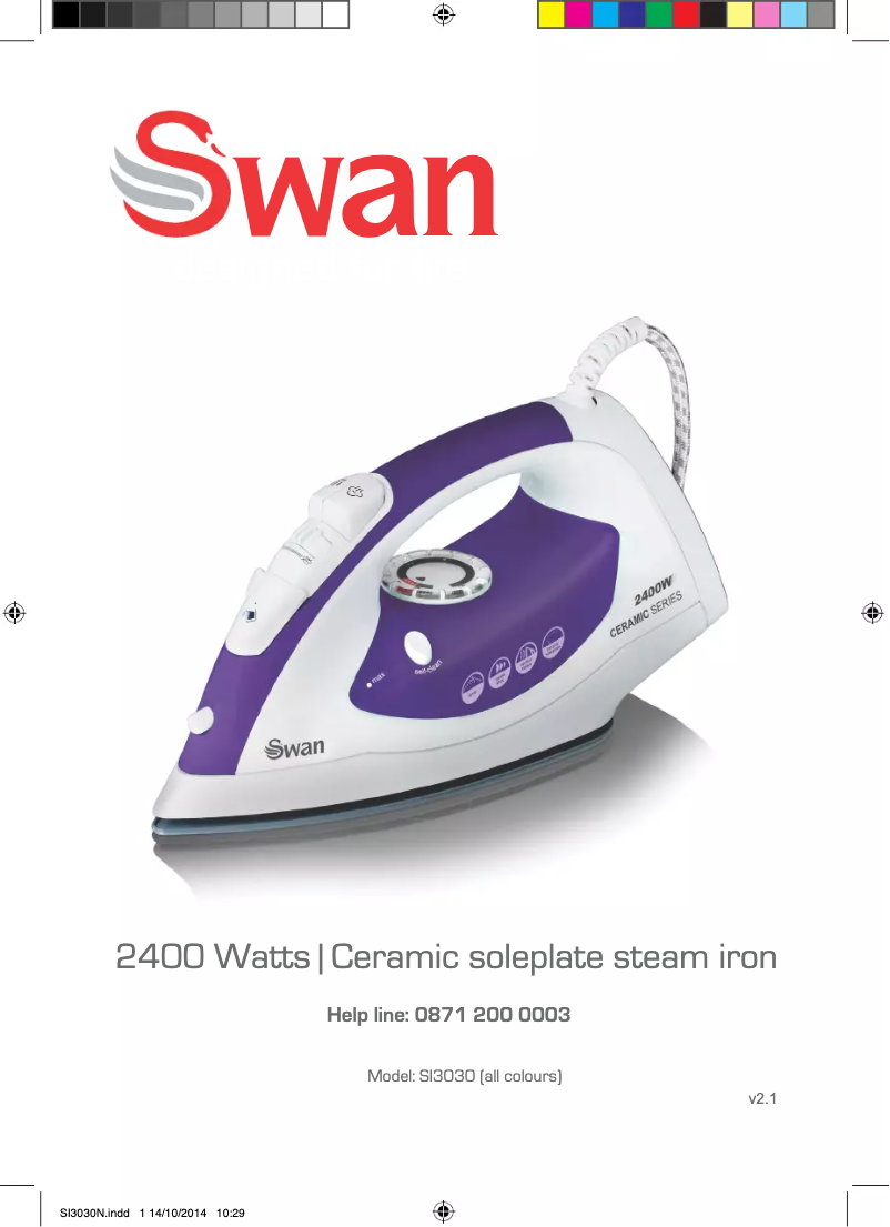 Image de la première page du manuel de l'appareil SI3030BLKN